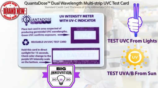 QuantaDose-dual-wavelength-uvc-test-strip-UVC-test-card-measures-UV-UVC-intensity