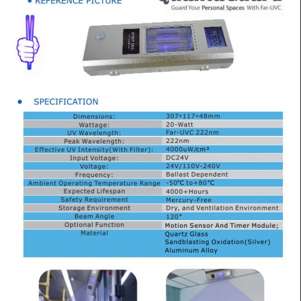 First UVC 20-watt Luminaire Far-UVC 222nm Light