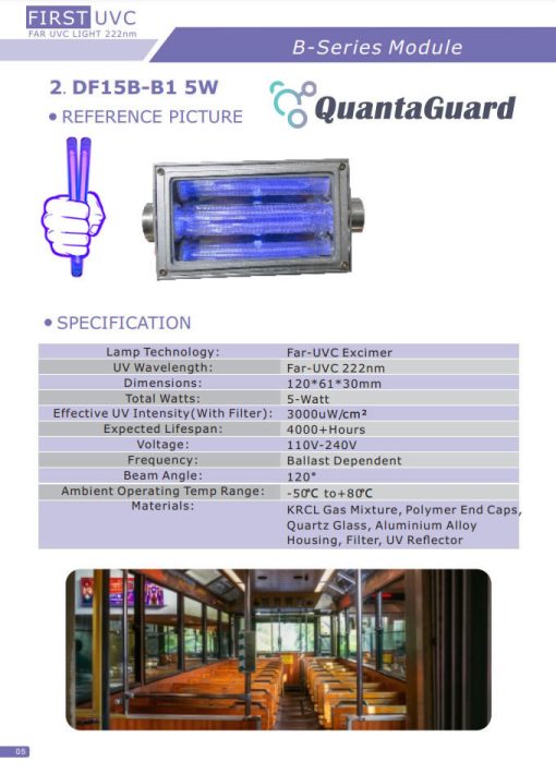 3a-quantaguard-Far-UV-Lamp-module-DF15B-1B-5W-110v-240vV-Far-UVC-DF28B-3B-15W-110v-240V-Far-UVC-Excimer-222nm