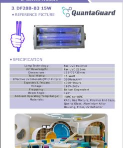3b-quantaguard-Far-UV-Lamp-module-DF15B-1B-5W-110v-240vV-Far-UVC-DF28B-3B-15W-110v-240V-Far-UVC-Excimer-222nm