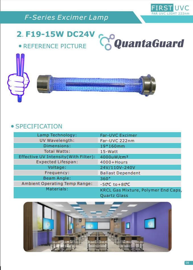 FAR Disinfection UVC 222nm Tube Lamp - Darkless LED Lighting Supplier