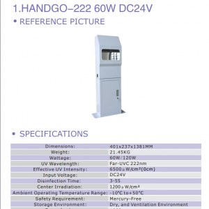 120W Soapless Filtered Far-UVC Industrial Photonic Hand Cleaner Station