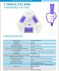 far-uvc-60w-triple-222nm-20w-filtered-222nm-excimer-lamps-at-30-degrees-angle-24v-dc-input60-watt