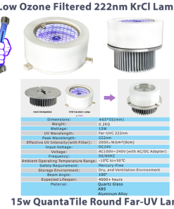 15-watt-Filtered-222nm-KrCl-Lamp-Far-UVC-20w-24v-DC-222nm-thin-flat-lamps-far-uvc